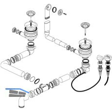 BLANCO Ab- und �berlaufgarnitur 2 x 3,5'' 222769