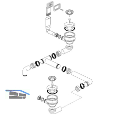 BLANCO Ab- und �berlaufgarnitur 2 x 3,5" 230835