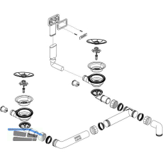BLANCO Ab- und �berlaufgarnitur 2 x 3,5" 234452