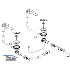 BLANCO Ab- und �berlaufgarnitur 2 x 3,5'' 234460