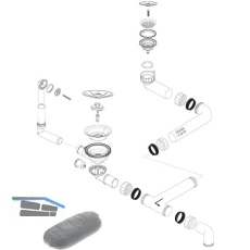 BLANCO Ab- und �berlaufgarnitur 1 x 3,5''/1 x 1,5" 234465