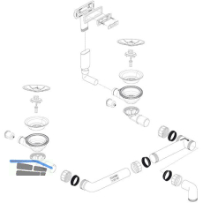 BLANCO Ab- und �berlaufgarnitur 2 x 3,5" 234488
