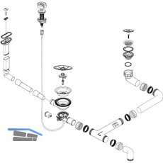 BLANCO Ab- und �berlaufgarnitur 1 x 3,5''/1 x 1,5" 235651