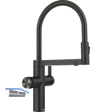 BLANCO Set Armatur Choice Icona Schwarz matt mit Wasseraufbereitungseinheit