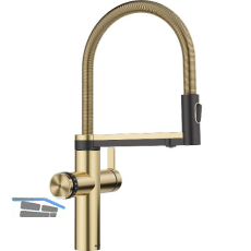 BLANCO Set Armatur Choice Icona Satin Gold mit Wasseraufbereitungseinheit