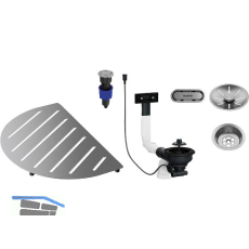 BLANCO Zubeh�rset f�r Sp�le Oovalon Edelstahl geb�rstet 527993