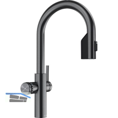 BLANCO Set Armatur Choice Icona-C Satin Darksteel mit Wasseraufbereitungseinheit