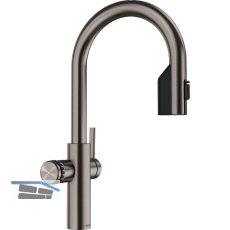 BLANCO Set Armatur Choice Icona-C Satin Platinum mit Wasseraufbereitungseinheit