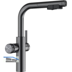 BLANCO Set Armatur Choice Icona-L Satin Darksteel mit Wasseraufbereitungseinheit