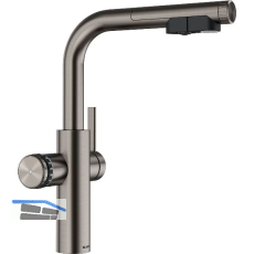 BLANCO Set Armatur Choice Icona-L Satin Platinum mit Wasseraufbereitungseinheit