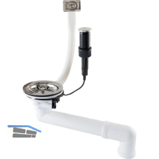 SOLIDO Siebkorb-Exzentergarnitur mit Druckknopf 3,5" Chrom 35 mm