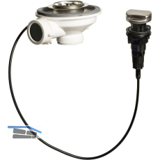 SOLIDO 6/4" Siebkorb-Exzentergarnitur mit Drehknopf Chrom, Bohrloch 25 mm