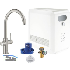 GROHE Blue Professional K�chen-Funktionsarmatur C-Auslauf Edelstahl