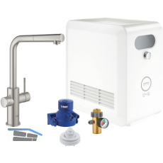 GROHE Blue Professional K�chen-Funktionsarmatur L-Auslauf ausziehbar Edelstahl