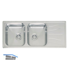 REGINOX Einbausp�le Diplomat 30 Eco, 1160 x 500 mm reversibel, Edelstahl