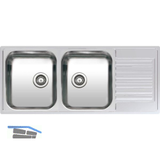 REGINOX 2D-Sp�le Centurio L30, 1150 x 490 mm reversibel, Edelstahl