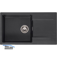 REGINOX Einbausp�le Amsterdam 43, 760 x 435 mm, Black Silvery, reversibel