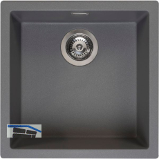 REGINOX 2D-Sp�le Amsterdam 40, 460 x 460 mm, Grey Silvery