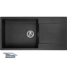 REGINOX Einbausp�le Amsterdam 540, 1000 x 500 mm, Black Silvery, reversibel