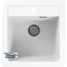 SOLIDO Einbausp�le Etagenbecken Atrox 20 Arctic-wei� inkl. Drehknopf