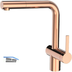 SOLIDO K�chenarmatur CA1108COU mit ausziehbarem Auslauf druckfest, Kupfer