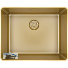 SOLIDO fl�chenb�ndige Sp�le CAPPSR50R20G Slim Frame Edelstahl-Gold