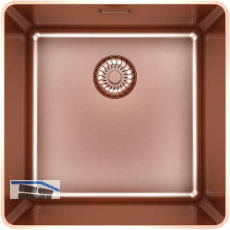 SOLIDO fl�chenb�ndige Sp�le CAPPSR40R20CO Slim Frame Edelstahl-Kupfer