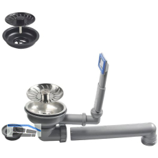 CARESSI Ab- und �berlaufgarnitur CAKPPOLBK Schwarz