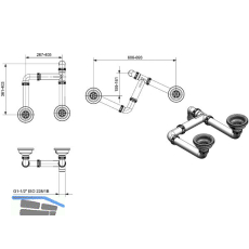 REGINOX Ablaufgarnitur 2 x 3,5" R22313