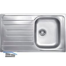 SOLIDO Einbausp�le EC 320, 860 x 500 mm Tropfteil links, Edelstahl