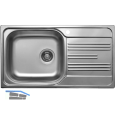 SOLIDO Einbausp�le EC 198, 780 x 435 mm Tropfteil rechts, Edelstahl