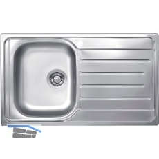 SOLIDO Einbausp�le EC 320, 860 x 500 mm Tropfteil rechts, Edelstahl