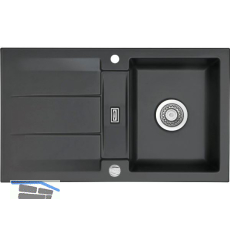 SYSTEMCERAM Einbausp�le Genea 87, 870 x 510 mm �1,5% reversibel, Schiefer