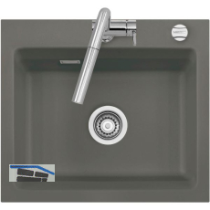 SYSTEMCERAM Einbausp�le Kara 57, 575 x 510 mm �1,5%, Lava Excenter