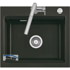 SYSTEMCERAM Einbausp�le Kara 57, 575 x 510 mm �1,5%, Nigra Excenter