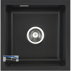 SYSTEMCERAM Unterbau-Sp�le Mera 40U Nigra Excenter