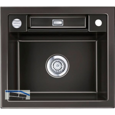 SYSTEMCERAM Einbausp�le Bela 57, 575 x 510 mm �1,5% reversibel, Nero