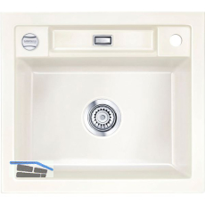 SYSTEMCERAM Einbausp�le Bela 57, 575 x 510 mm reversibel, Magnolie Excenter