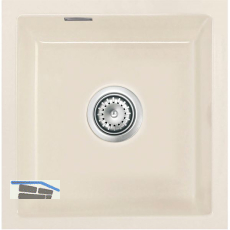 SYSTEMCERAM Unterbau-Sp�le Mera 40U/g Magnolie Excenter, geschliffen