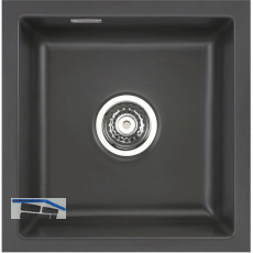 SYSTEMCERAM Unterbau-Sp�le Mera 40U/g Schiefer Excenter, geschliffen