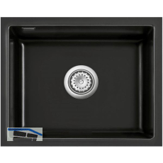 SYSTEMCERAM Unterbau-Sp�le Mera 50U/g Nero geschliffen