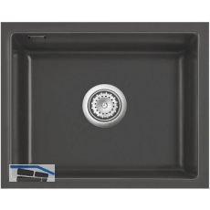 SYSTEMCERAM Unterbau-Sp�le Mera 50U/g Schiefer geschliffen mit Excenter