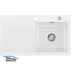 SYSTEMCERAM Einbausp�le Mera 90, 900 x 510 mm �1,5% Tt. links, Gr�nland