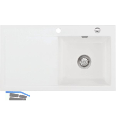 SYSTEMCERAM Einbausp�le Mera 90, 900 x 510 mm �1,5% Tt. links, Polar