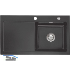 SYSTEMCERAM Einbausp�le Mera 90, 900 x 510 mm �1,5% Tt. links, Schiefer