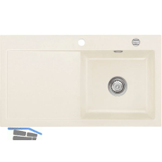 SYSTEMCERAM Einbausp�le Mera 90, 900 x 510 mm �1,5% Tt. links, Jasmin Excenter