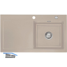 SYSTEMCERAM Einbausp�le Mera 90, 900 x 510 mm �1,5% Tt. links, Fango Excenter
