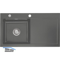 SYSTEMCERAM Einbausp�le Mera 90, 900 x 510 mm Tt. rechts, Lava