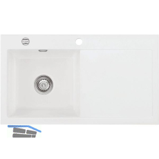 SYSTEMCERAM Einbausp�le Mera 90, 900 x 510 mm Tt. rechts, Polar Exzenter