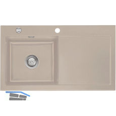 SYSTEMCERAM Einbausp�le Mera 90, 900 x 510 mm Tt. rechts, Fango Exzenter